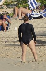 AMY SCHUMER in Swimsuit at a Beach in St. Barths 12/27/2020