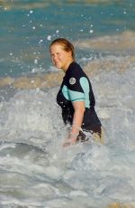AMYSCHUMER in Wetsuit at a Beach in St. Barth 12/28/2020