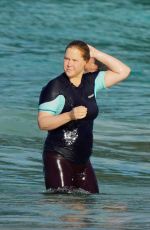 AMYSCHUMER in Wetsuit at a Beach in St. Barth 12/28/2020