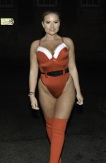 APOLLONIA LLEWELLYN in a Santa Outfit Night Out in Liverpool 12/15/2020