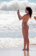 ASHLEY MOORE in Bikini at a Beach in Tulum 12/21/2020