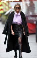 ASHLEY ROBERTS Arrives at Heart Radio in London 12/04/2020
