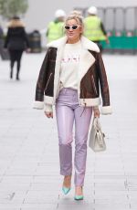 ASHLEY ROBERTS Arrives at Heart Radio Studios in London 12/02/2020