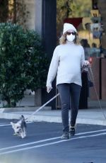 ASHLEY TISDALE Out with Her Dogs in Agoura Hills 12/29/2020