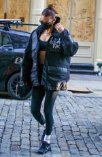 BELLA HADID Arrives at a Gym in New York 12/11/2020