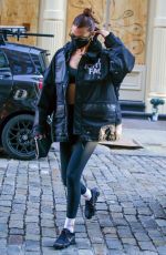 BELLA HADID Arrives at a Gym in New York 12/11/2020