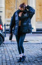 BELLA HADID Arrives at a Gym in New York 12/11/2020
