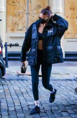 BELLA HADID Arrives at a Gym in New York 12/11/2020