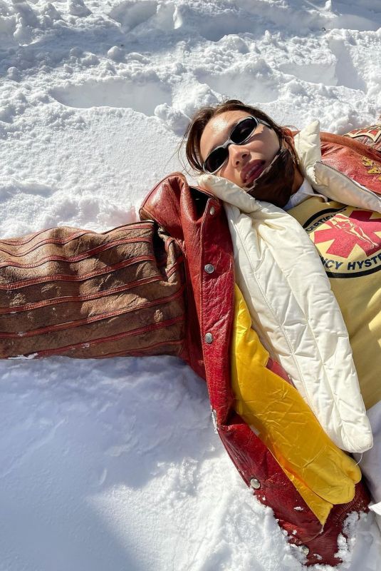 BELLA HADID in the Snow - Instagram Photos and Video 12/17/2020