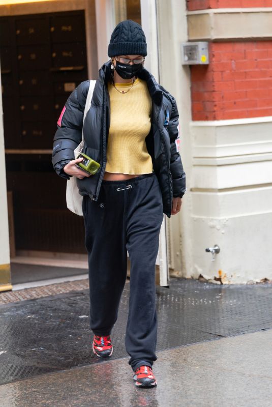 BELLA HADID Out and About in New York 12/05/2020