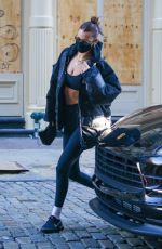 BELLA HADID Out and About in New York 12/10/2020