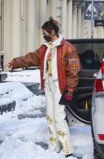 BELLA HADID Out and About in New York 12/18/2020