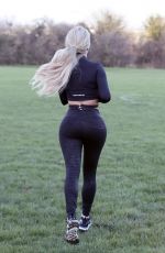 BIANCA GASCOIGNE Workout at a Park in Kent 12/26/2020