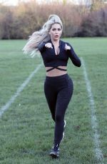 BIANCA GASCOIGNE Workout at a Park in Kent 12/26/2020