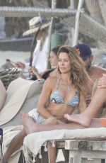 BROOKE BURKE in Bikini at a Beach in Tulum 11/28/2020