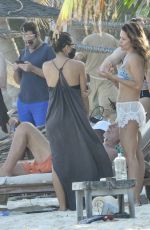 BROOKE BURKE in Bikini at a Beach in Tulum 11/28/2020