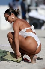 CANDICE SWANEPOEL in Swimsuit at a Beach in Miami 12/20/2020