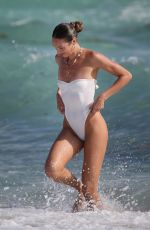 CANDICE SWANEPOEL in Swimsuit at a Beach in Miami 12/20/2020