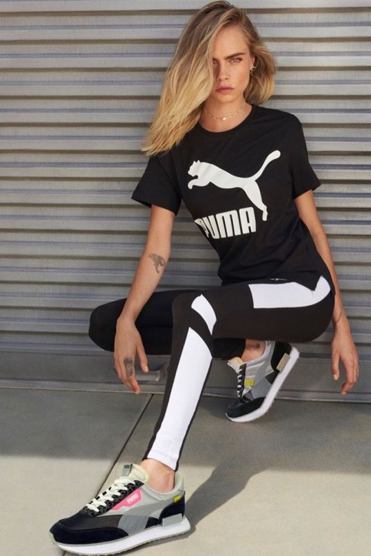 CARA DELEVINGNE for Puma Future Rider Campaign 2020