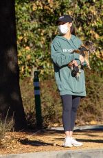 CARA SANTANA Out Hiking with Her Dog in Beverly Hills 12/16/2020
