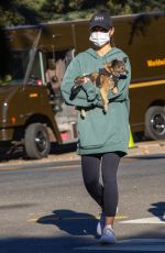 CARA SANTANA Out Hiking with Her Dog in Beverly Hills 12/16/2020