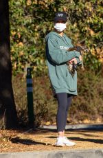 CARA SANTANA Out Hiking with Her Dog in Beverly Hills 12/16/2020