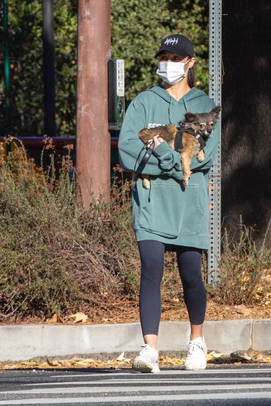 CARA SANTANA Out Hiking with Her Dog in Beverly Hills 12/16/2020