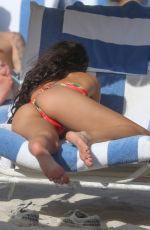 CHANTEL JEFFRIES in Bikini at a Beach in Miami 12/05/2020