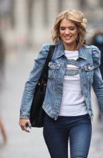 CHARLOTTE HAWKINS in Double Denim at Classic FM in London 12/04/2020