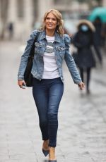 CHARLOTTE HAWKINS in Double Denim at Classic FM in London 12/04/2020