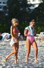 CHARLOTTE MCKINNEY in a PrettyLittleThing Bikini on Miami Beach 12/22/2020