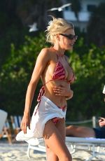 CHARLOTTE MCKINNEY in Bikini at a Beach in Miami 12/22/2020