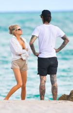CHARLOTTE MCKINNEY in Bikini Top at a Beach in Miami 12/19/2020