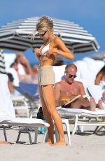 CHARLOTTE MCKINNEY in Bikini Top at a Beach in Miami 12/19/2020