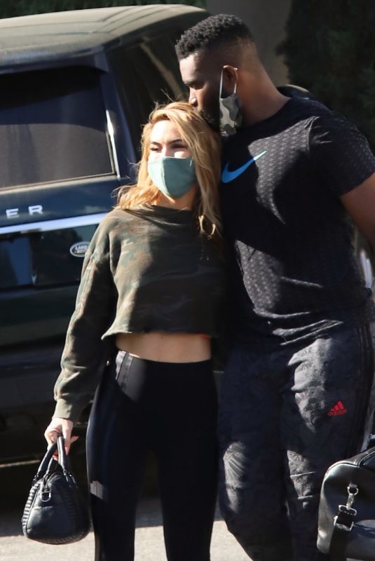 CHRISHELL STAUSE and Keo Motsepe Leaves a Gym in Beverly Hills 12/02/2020