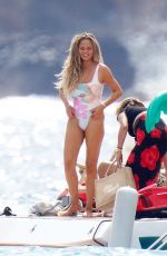 CHRISSY TEIGEN in Swimsuit at a Boat in St.Barth 12/29/2020