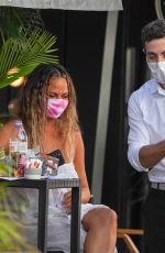 CHRISSY TEIGEN on Vacation in St. Barths 12/29/2020