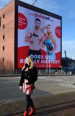 CHRISTINE MCGUINNESS Outside Victoria Warehouse in Manchester 12/16/2020