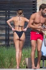 DELILAH HAMLIN in a Black Bikini in Mexico 11/30/2020
