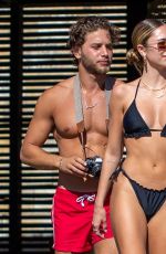 DELILAH HAMLIN in a Black Bikini in Mexico 11/30/2020