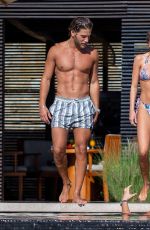 DELILAH HAMLIN in a Colorful Bikini at a Pool in Cabo San Lucas 12/01/2020