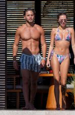 DELILAH HAMLIN in a Colorful Bikini at a Pool in Cabo San Lucas 12/01/2020