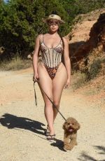 DEMI ROSE MAWBY in Swimsuit Out with Her Dog in Ibiza 09/24/2020