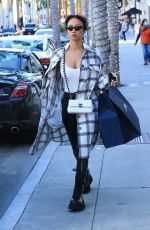 DRAYA MICHELE Out Shopping on Rodeo Drive in Beverly Hills 12/29/2020