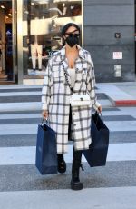 DRAYA MICHELE Out Shopping on Rodeo Drive in Beverly Hills 12/29/2020