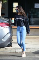 EIZA GONZALEZ in Tight Denim Out for Coffee in West Hollywood 12/08/2020