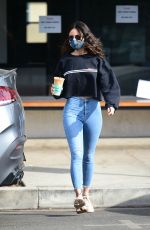 EIZA GONZALEZ in Tight Denim Out for Coffee in West Hollywood 12/08/2020