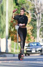 ELISABETTA CANALIS Out Power Jogging in Beverly Hills 12/26/2020