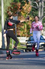 ELISABETTA CANALIS Out Power Jogging in Beverly Hills 12/26/2020