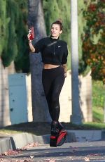 ELISABETTA CANALIS Out Power Jogging in Beverly Hills 12/26/2020